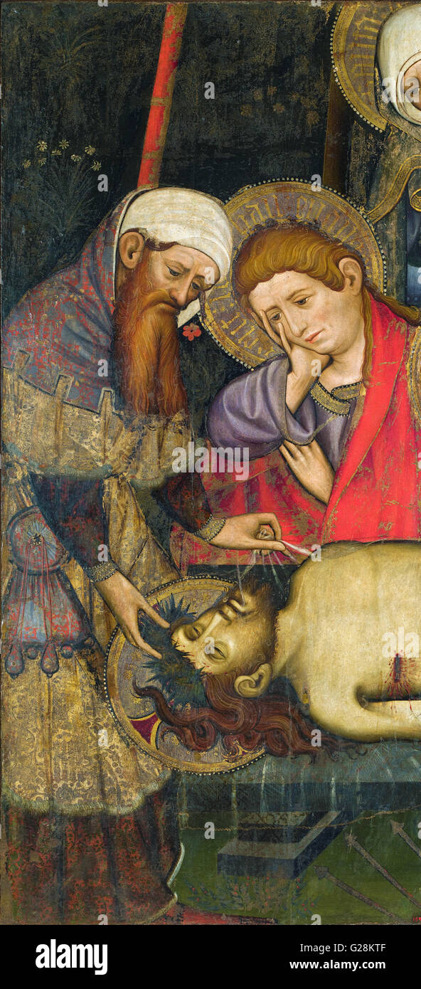Joan si accoppia - Lutto oltre il corpo morto di Cristo - MNAC - Barcellona Foto Stock