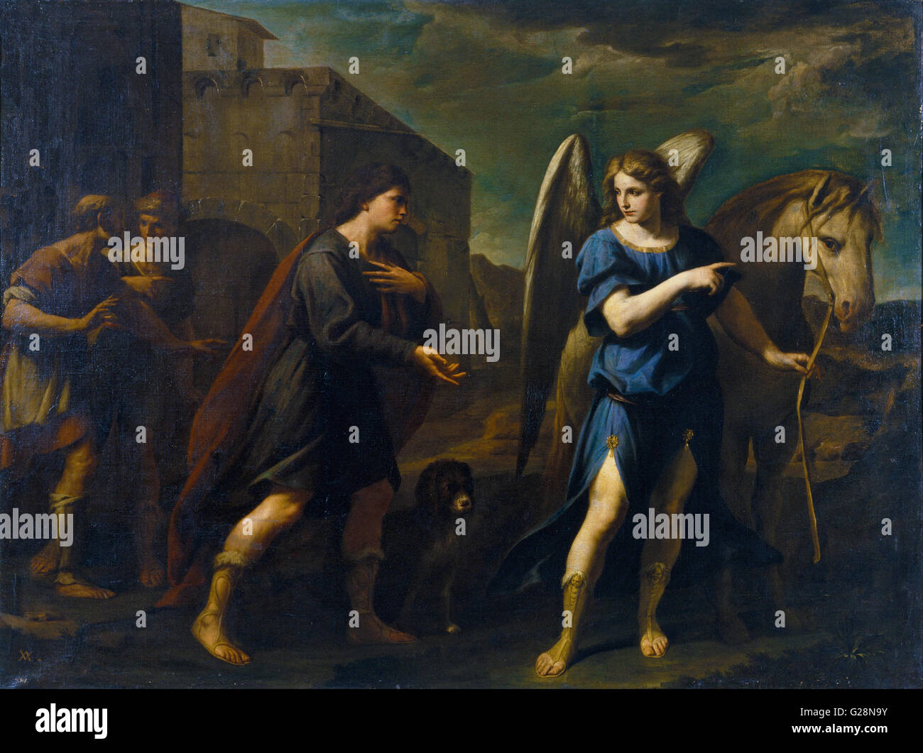 Andrea Vaccaro - Tobias incontra l arcangelo Raphael - MNAC - Barcellona Foto Stock