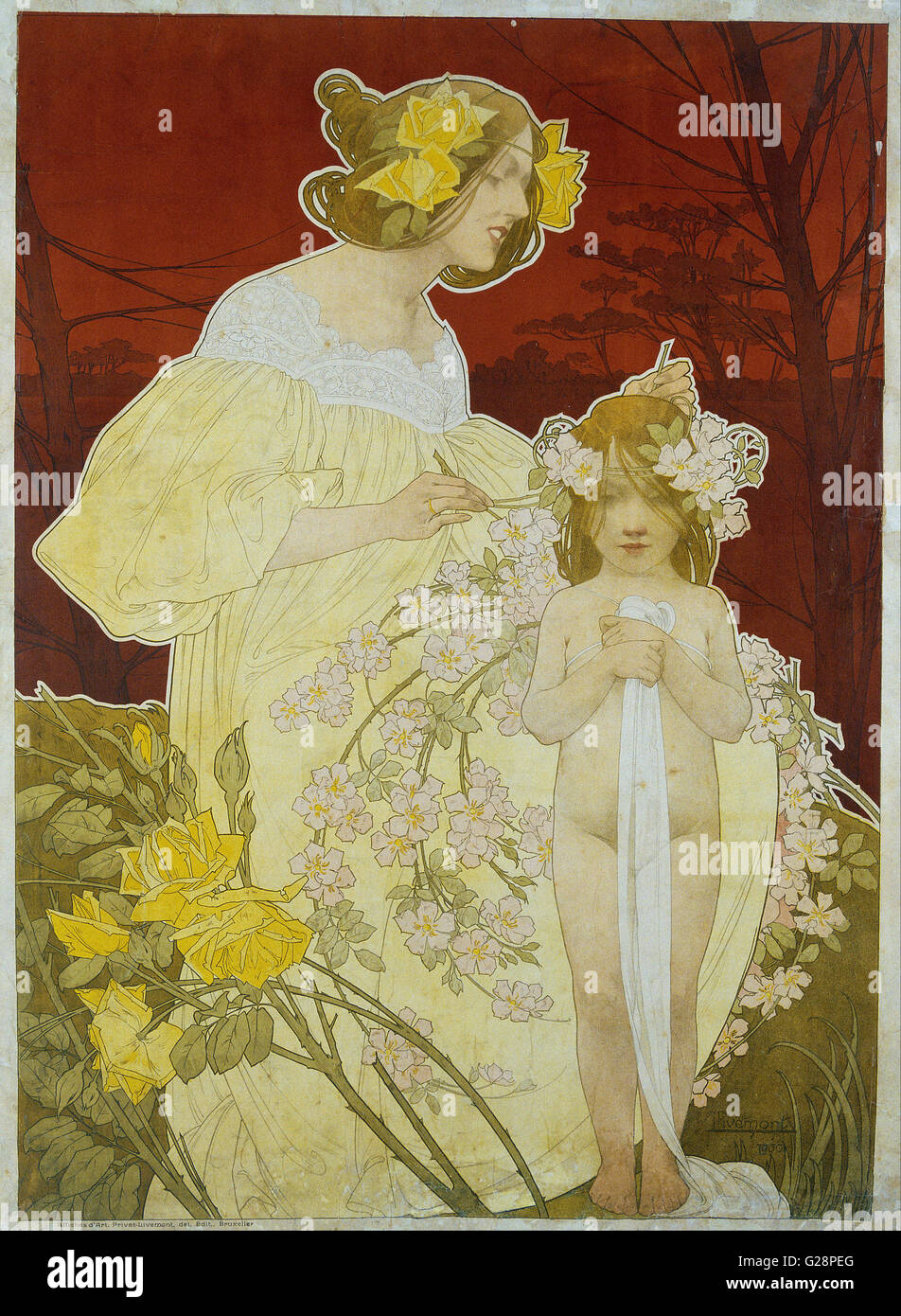 Henri Privat-Livemont - Palais de la femme. Exposition de 1900 - MNAC - Barcellona Foto Stock