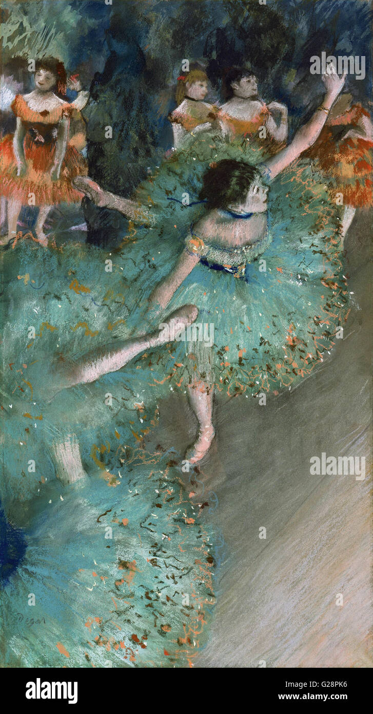 EDGAR DEGAS、DANSEUSE BASCULANTE Danseuse basculant(Danseuse_Verte) - Canvas Art