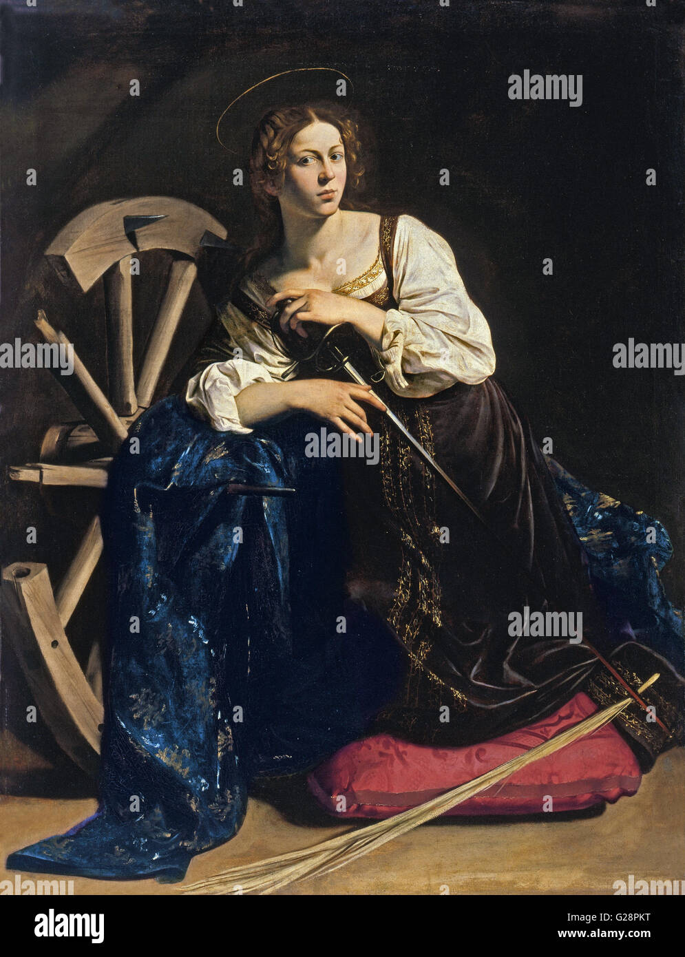 Caravaggio - Santa Caterina di Alessandria - Museo Thyssen - Bornemisza Foto Stock