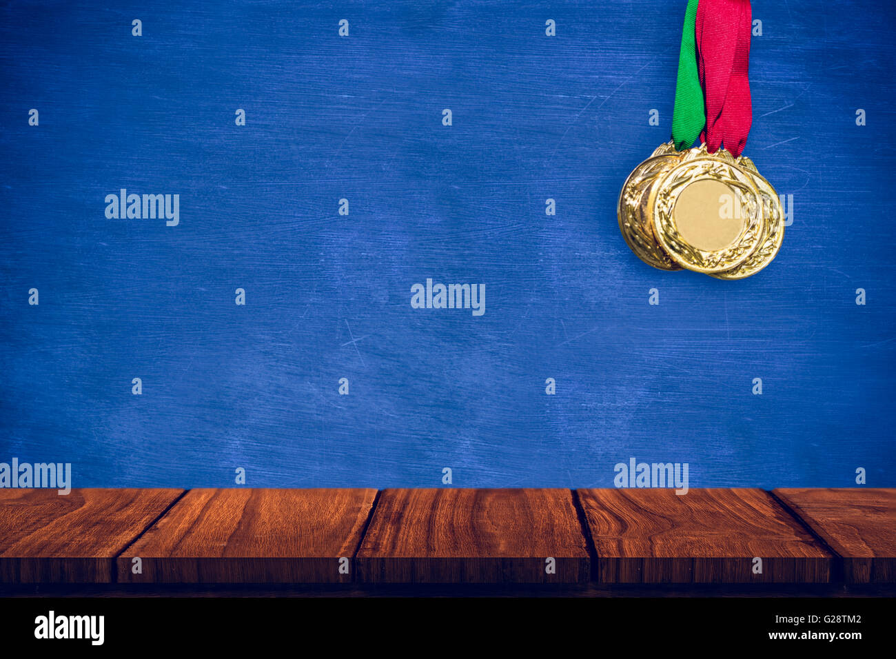 Immagine composita di immagine composita di medaglie di oro Foto Stock