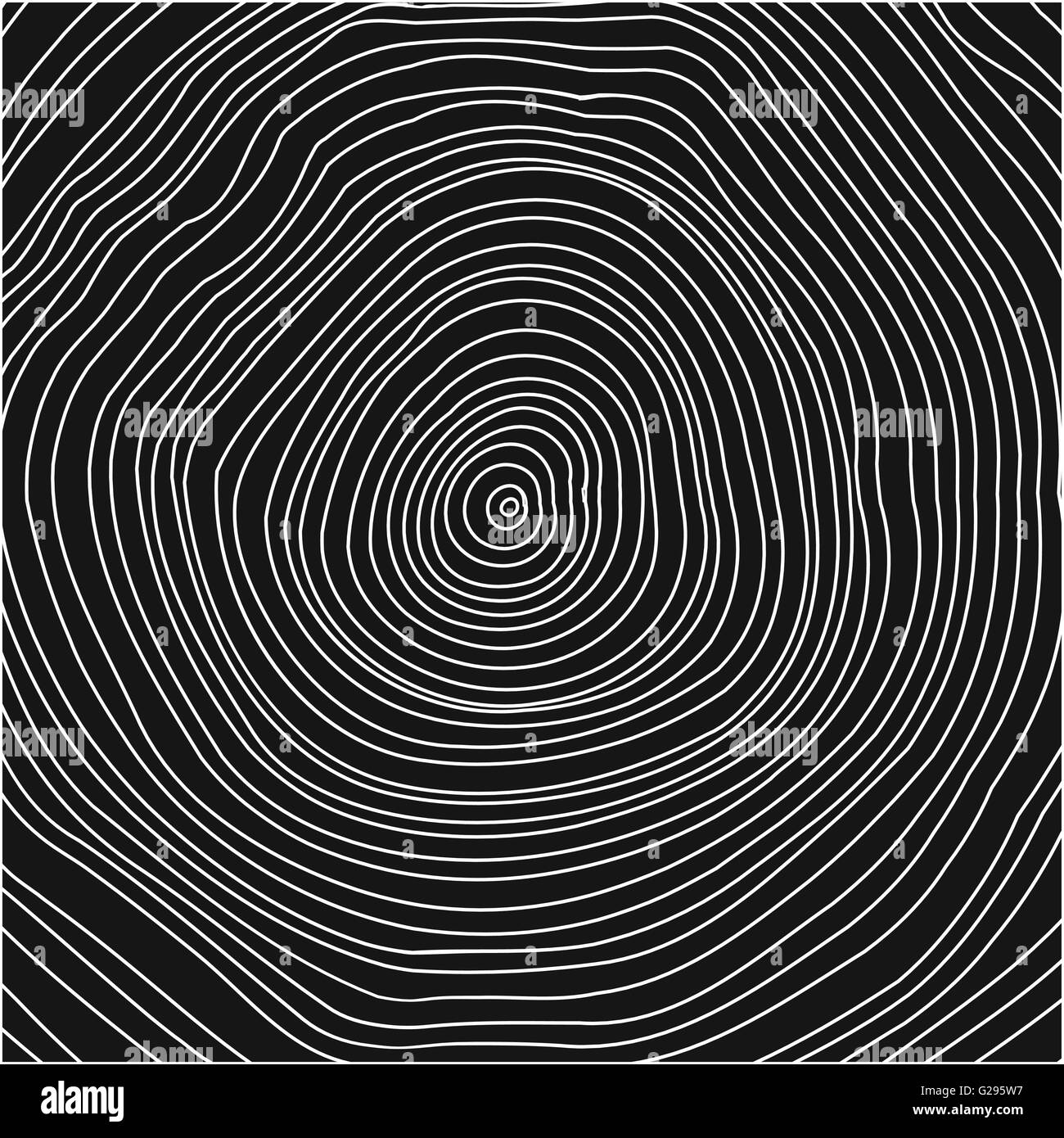 Vettore sfondo concettuale con albero-ring. Taglio ad albero. Il moncone. Lo snag. Illustrazione Vettoriale