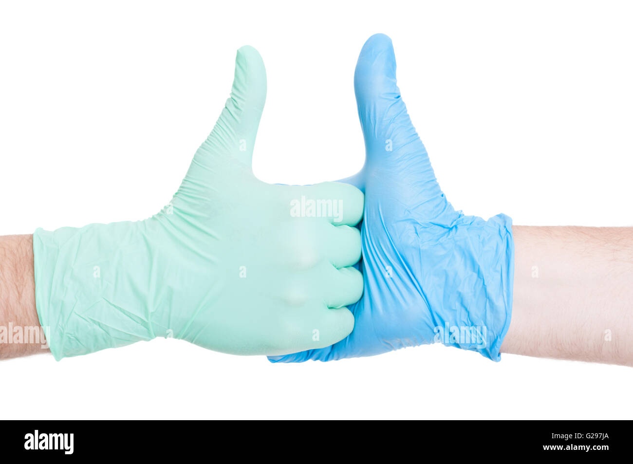 I medici della mano con come gesto. Team di medici chirurghi o il concetto di partenariato Foto Stock