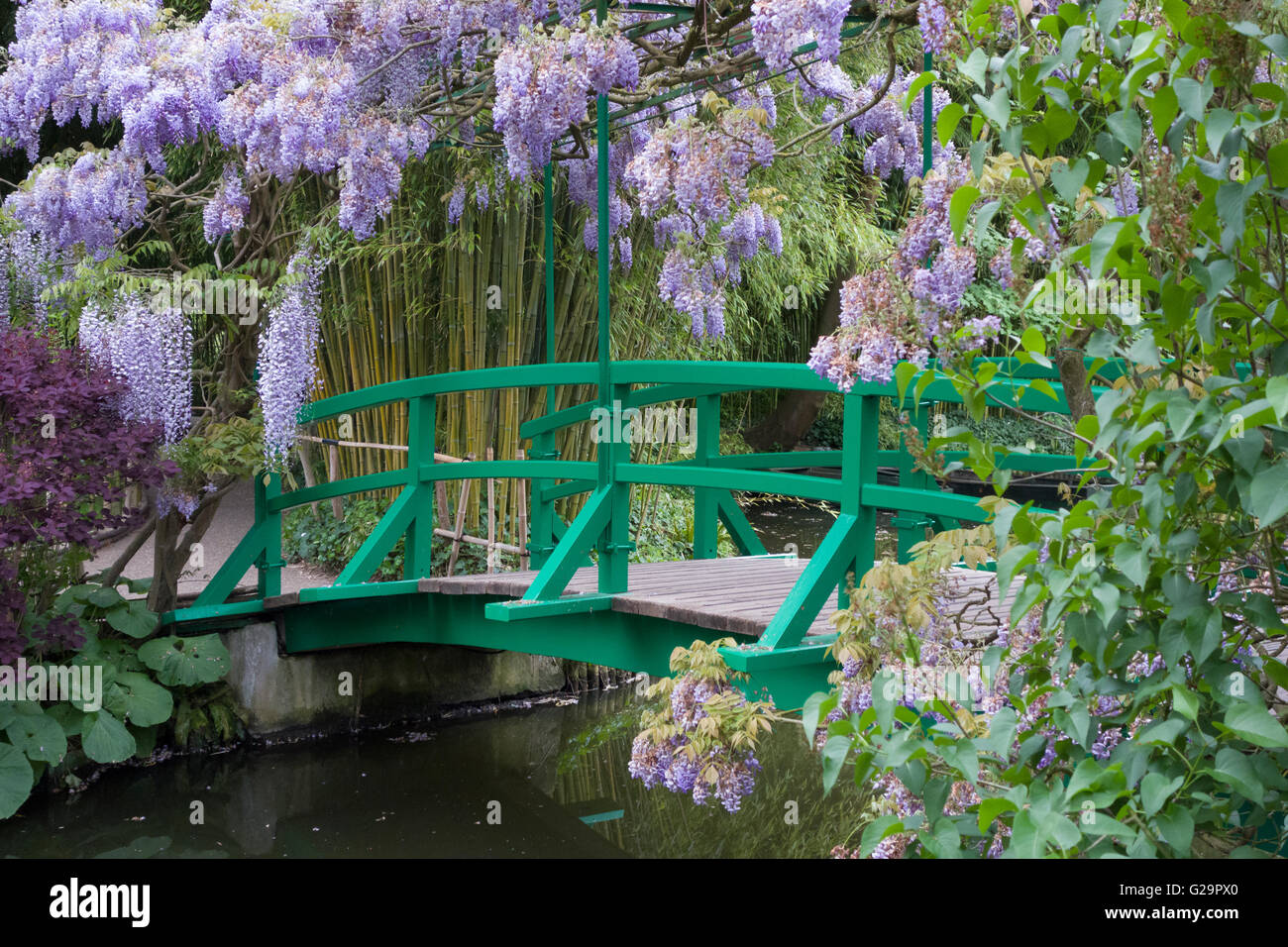 Di Monet giardino a Giverny, Normandia, Francia Foto Stock