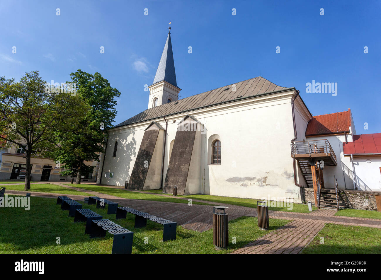 Chiesa calvinista, Kosice, Slovacchia, Europa Foto Stock