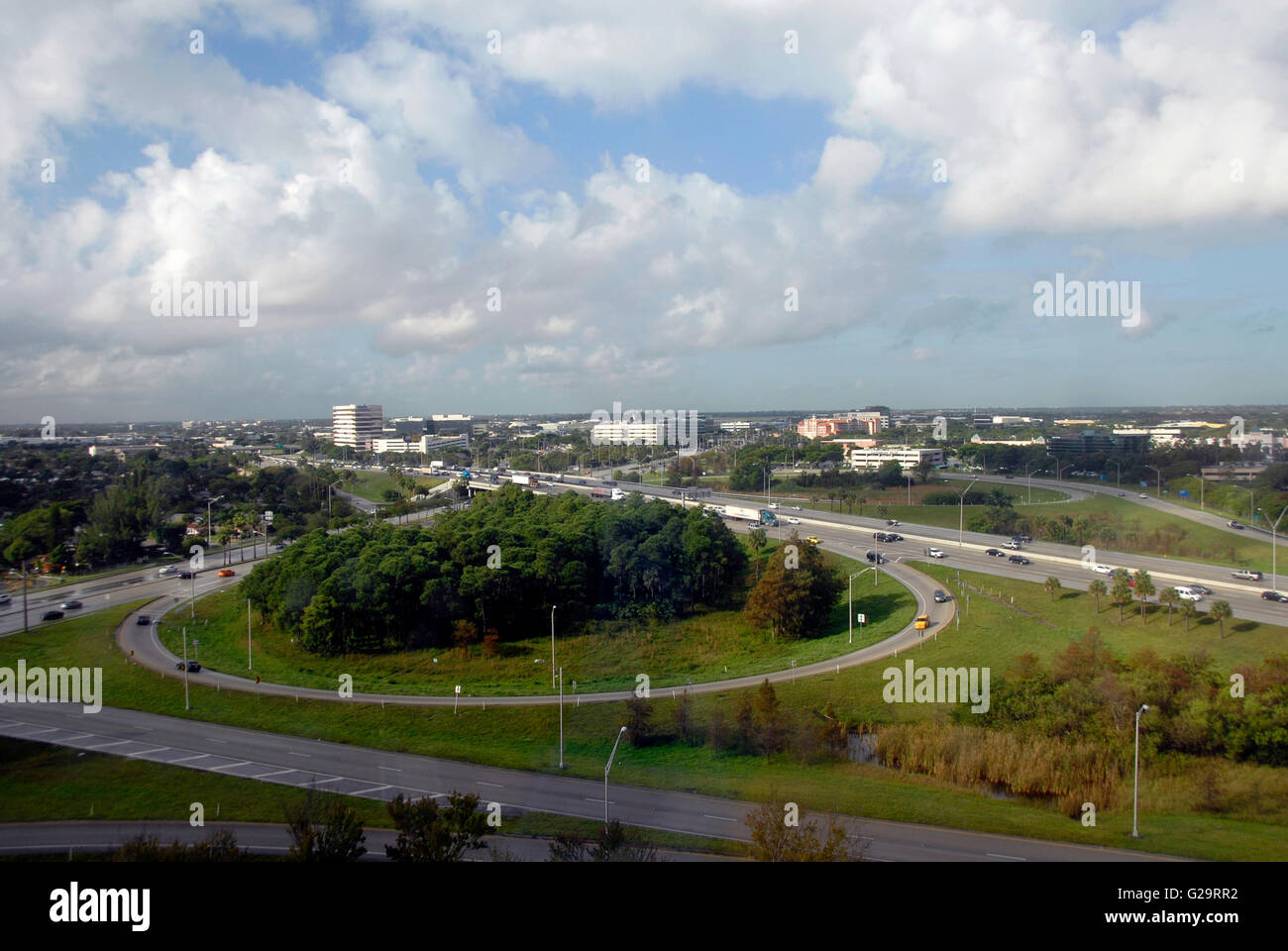 Traffico, Interstate 95, Fort Lauderdale, Florida, Stati Uniti d'America Foto Stock