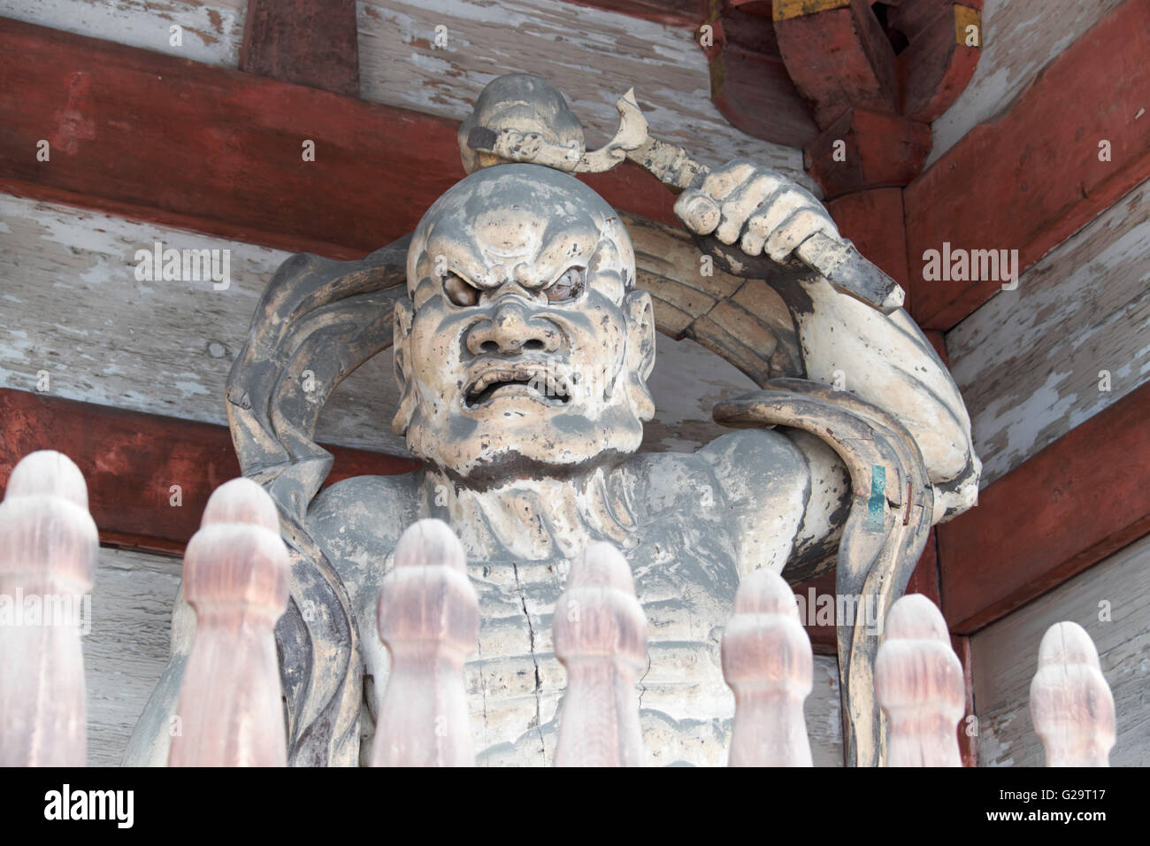 KONGO RIKISHI, NIO, GAURDIAN divinità , NINNA JI , il tempio, Kyoto Foto Stock