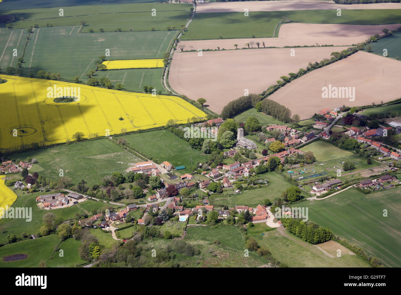 Vista aerea del grande russamento, Norfolk Foto Stock