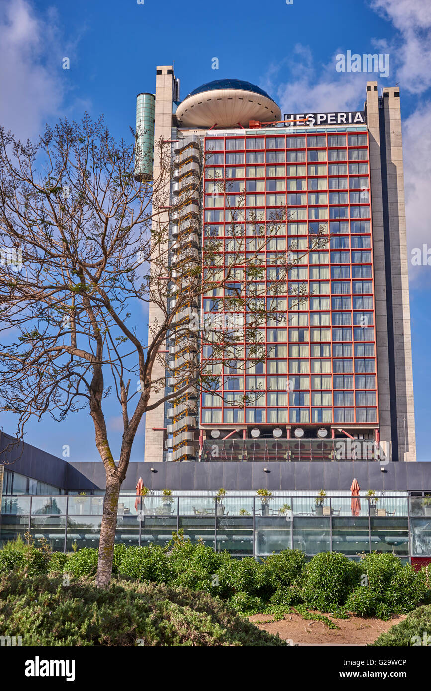 L'Hesperia Tower Hotel si trova a Barcellona il nuovo distretto finanziario e affaristico, tra l aeroporto e il centro della città Foto Stock