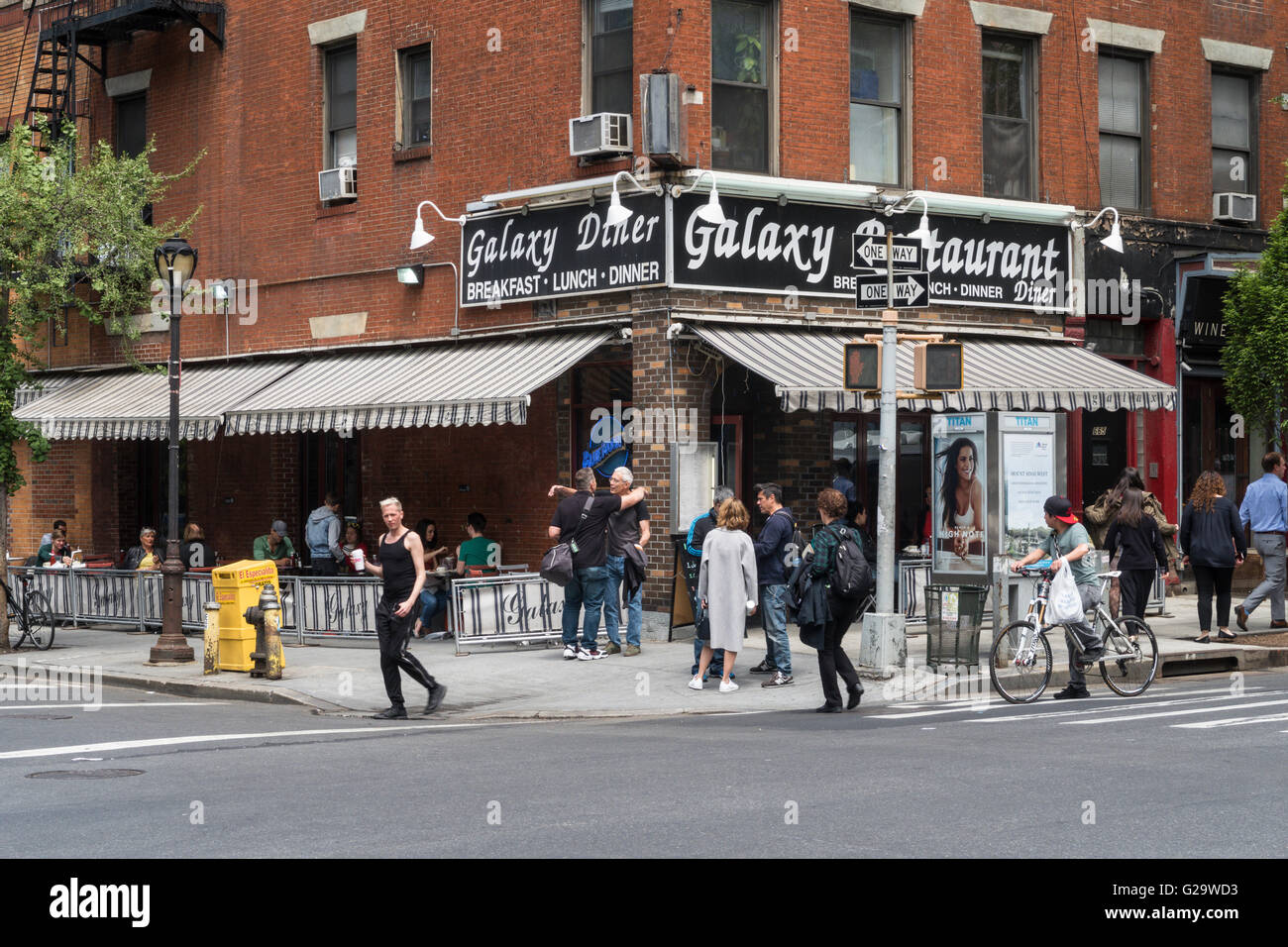 Galaxy Diner, tTmes SQUARE, NEW YORK, Stati Uniti d'America Foto Stock