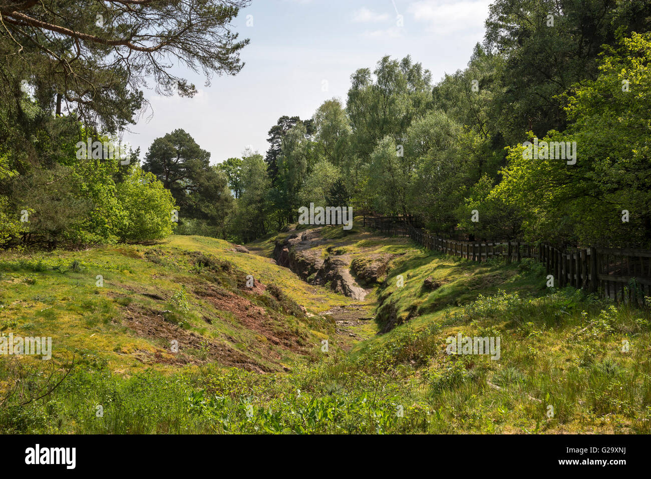 Motore miniera di vena a Alderley Edge, Cheshire, Inghilterra. Foto Stock