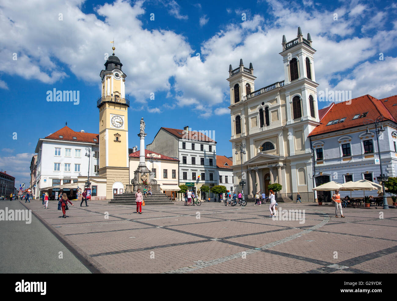 Piazza principale di Banska Bystrica, Slovacchia, Europa Foto Stock