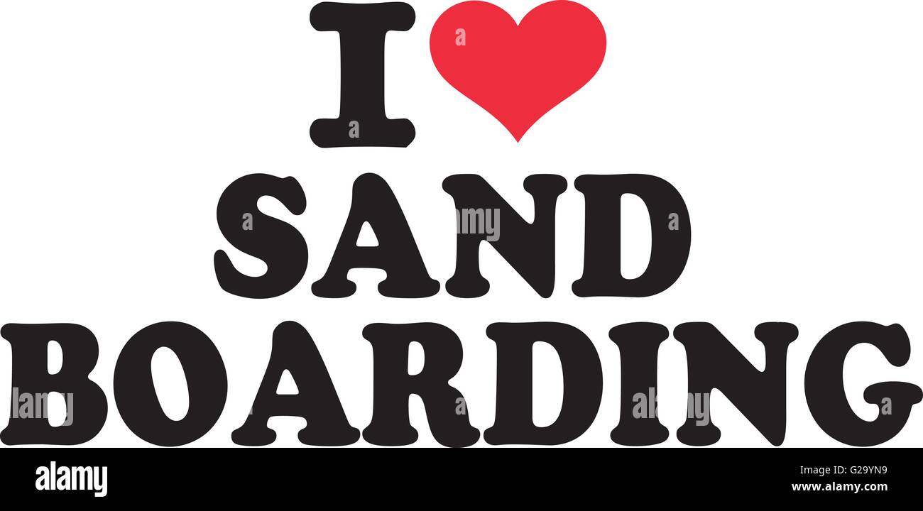 Io amo sandboarding Illustrazione Vettoriale