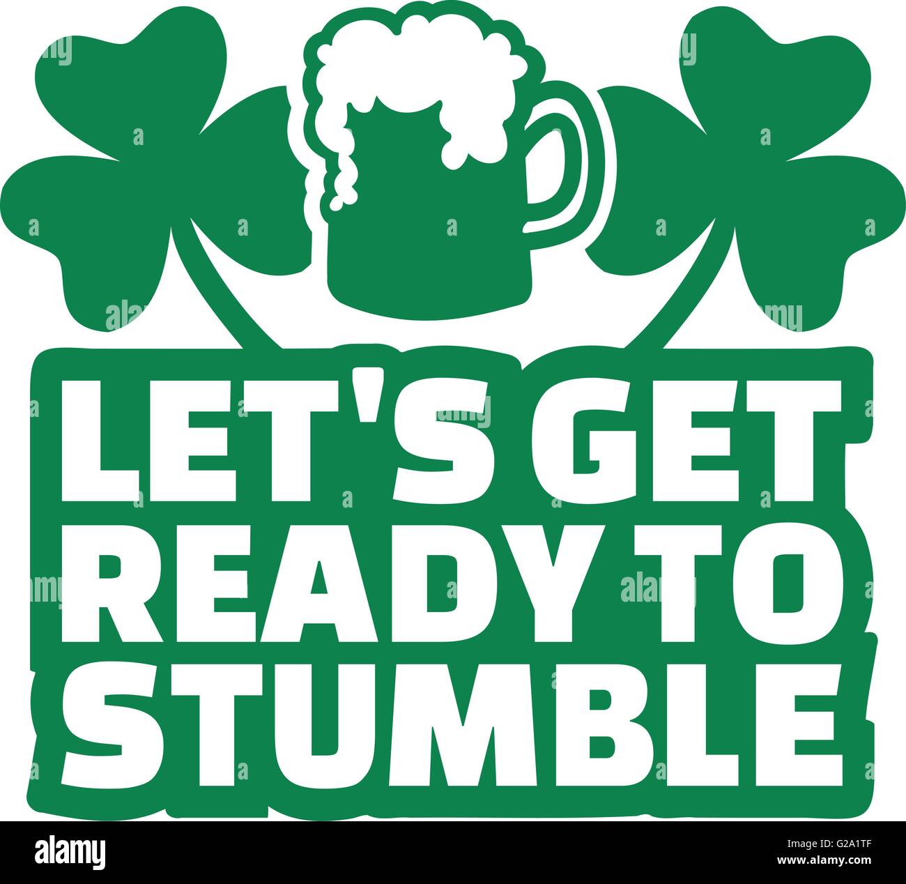 Partito irlandese testo - passiamo a inciampare Illustrazione Vettoriale