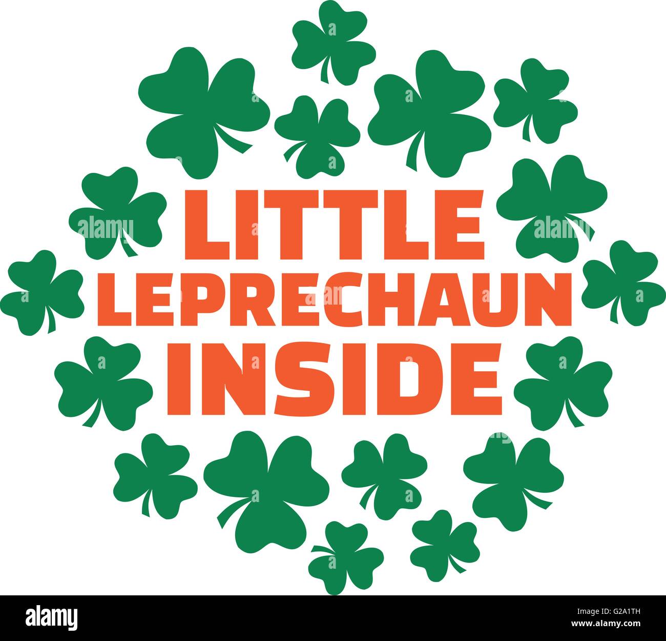 La festa di san Patrizio dicendo für donne in stato di gravidanza - Little Leprechaun interno Illustrazione Vettoriale