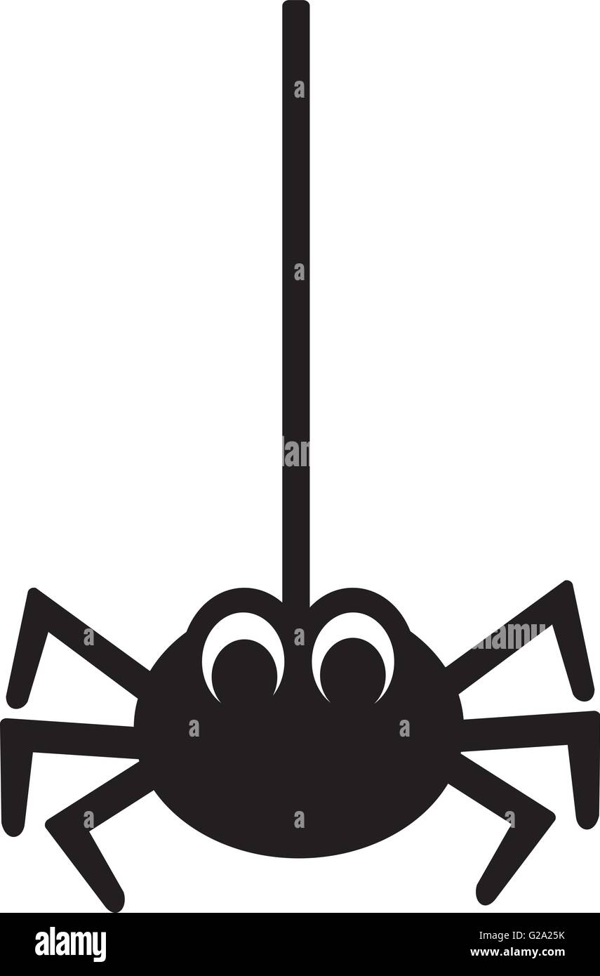 Carino icona spider Illustrazione Vettoriale
