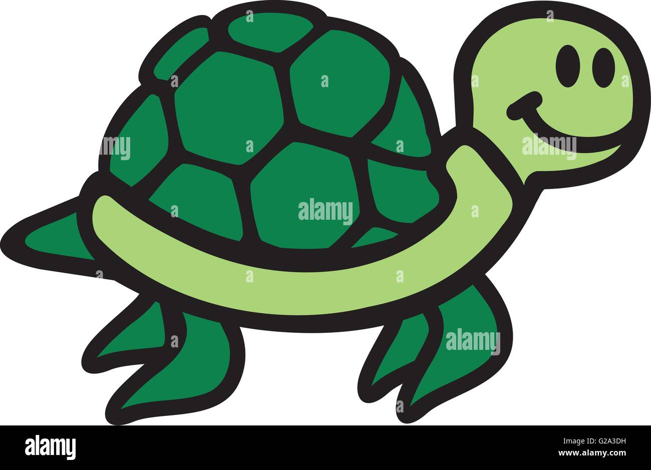 Nuoto tartarughe Cartoon carino Illustrazione Vettoriale