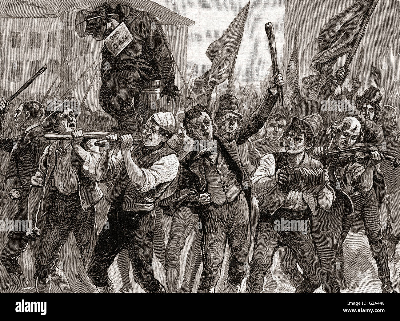 Una scena da Belfast disordini del 1886. A partire dal secolo edizione del Cassell della storia dell'Inghilterra, pubblicato c. 1900 Foto Stock