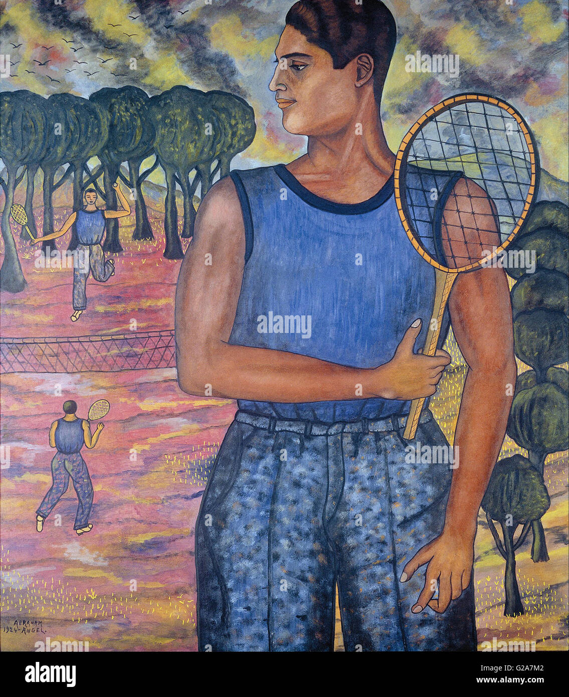 Abramo Ángel - Ritratto di Hugo Tilghman (il giocatore di tennis) - Museo Nacional de Arte de Mexico Foto Stock