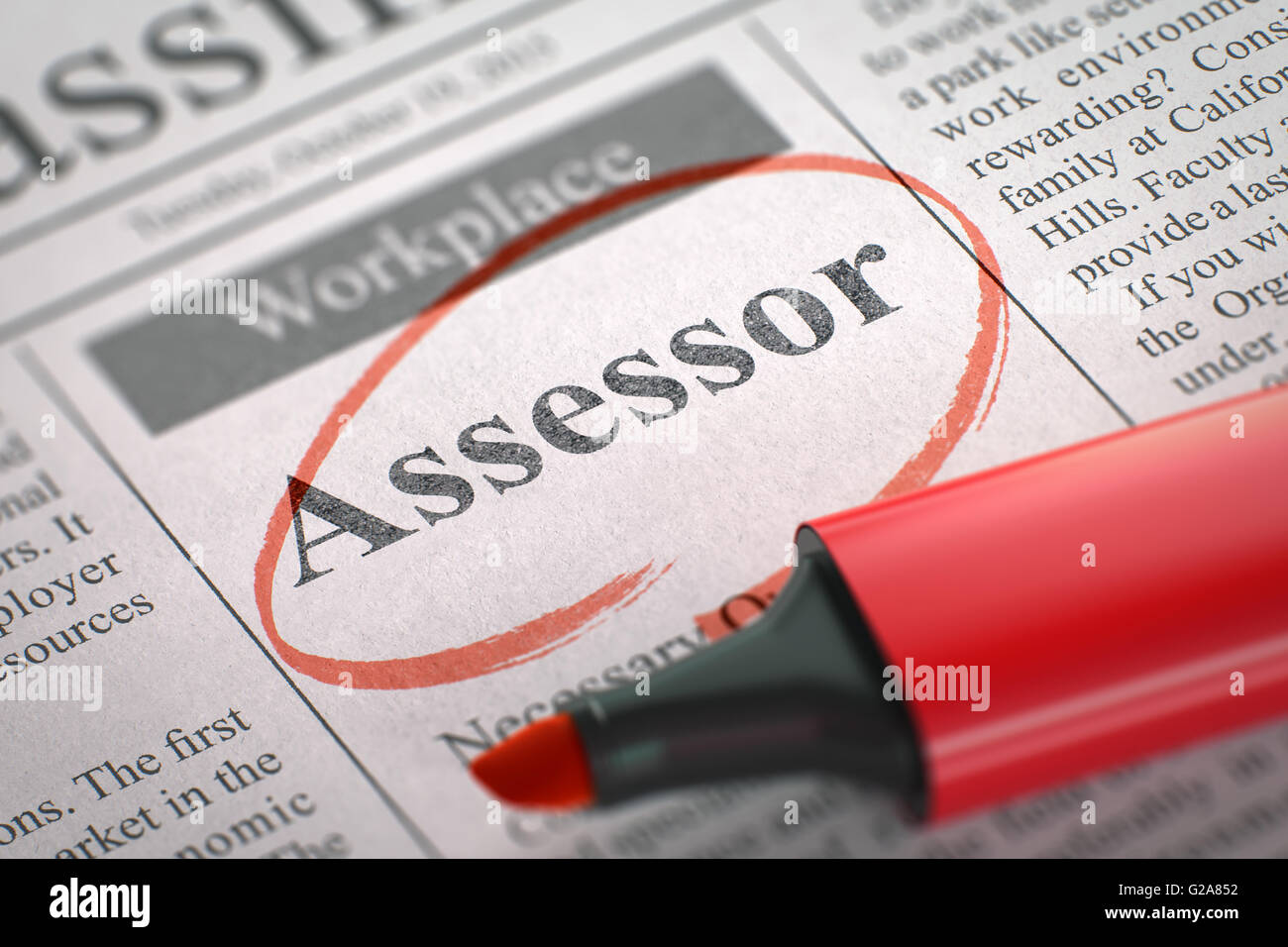 Assessore ora di assunzione. Foto Stock
