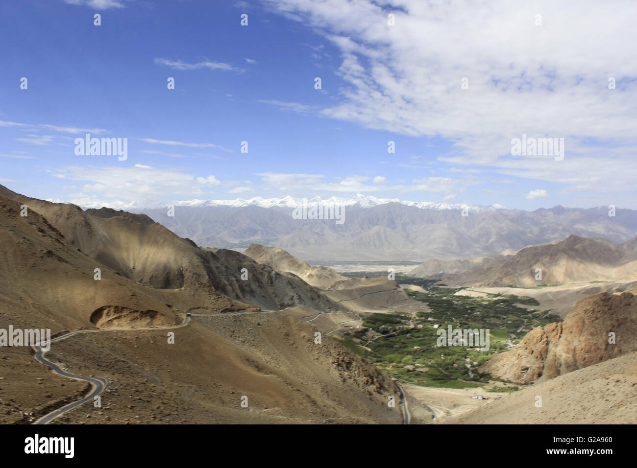 Strada di lago pangong, ladakh, Jammu e Kashmir India Foto Stock