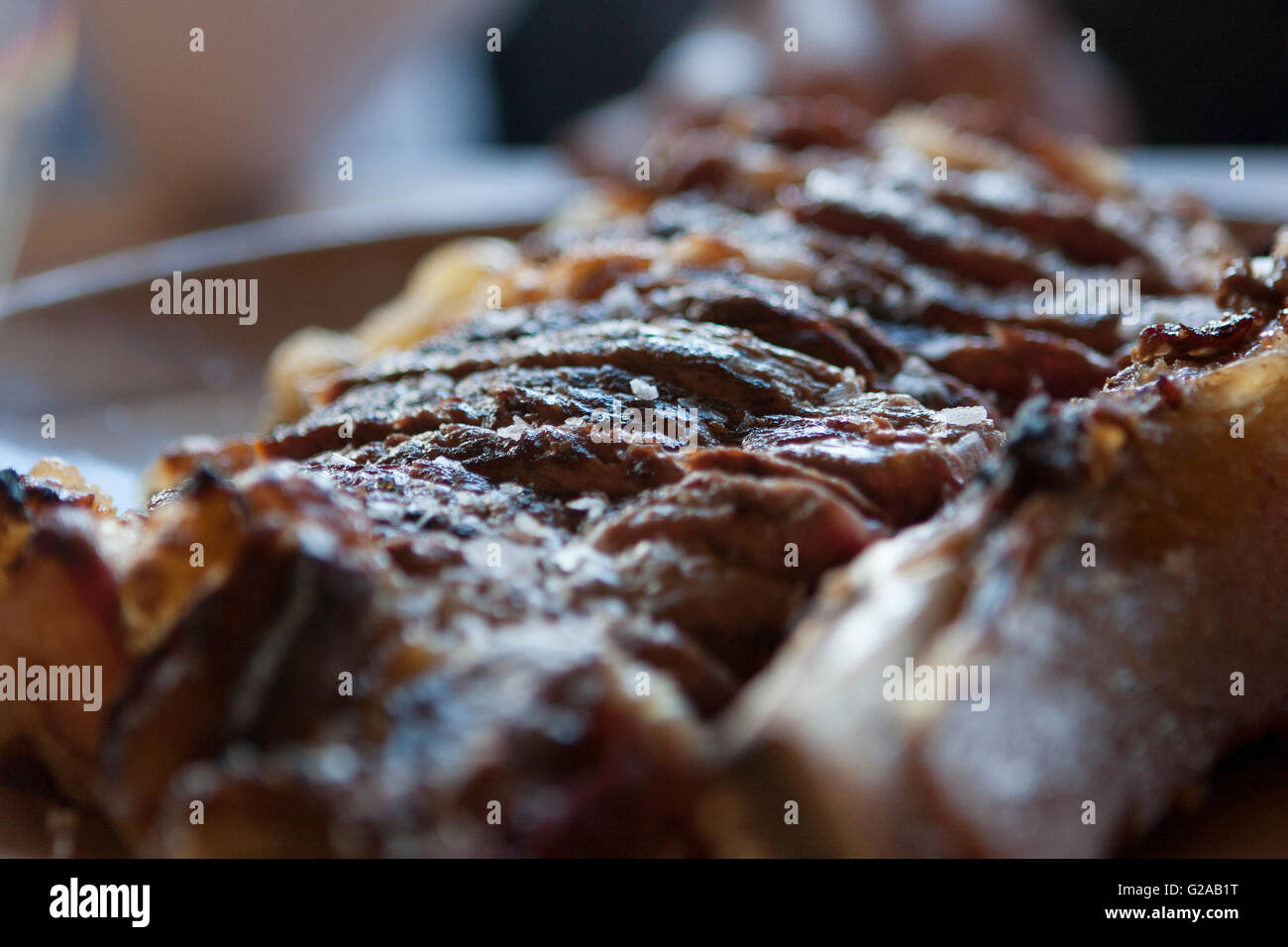 Bistecca di manzo in barbecue Aranda del Duero, Burgos. Spagna Foto Stock