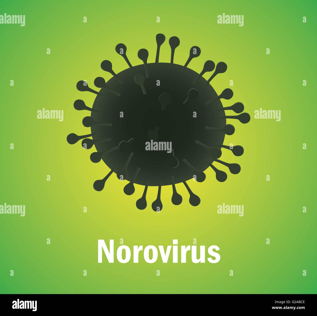 Norovirus virus illustrazione dello stomaco problema alimentare vettore grafico Illustrazione Vettoriale