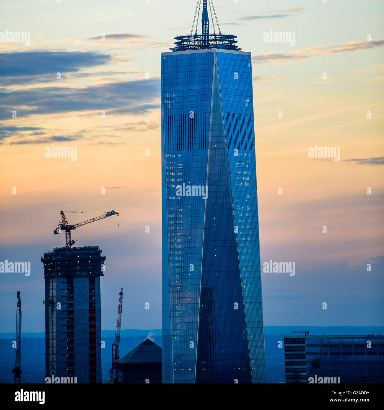 One World Trade Center al crepuscolo Foto Stock