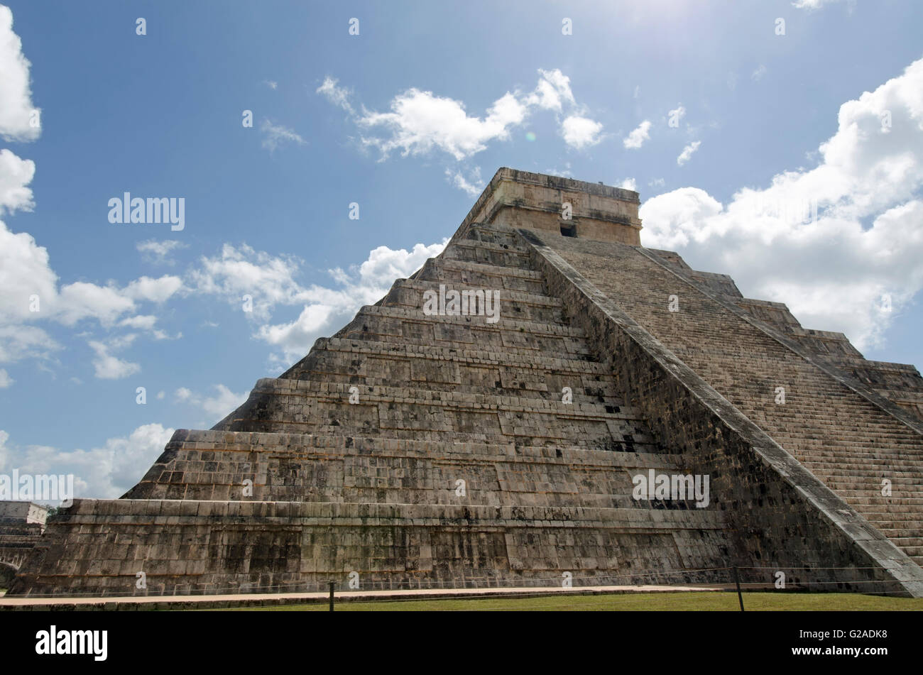 Antica Piramide Maya di Kukulkan Foto Stock