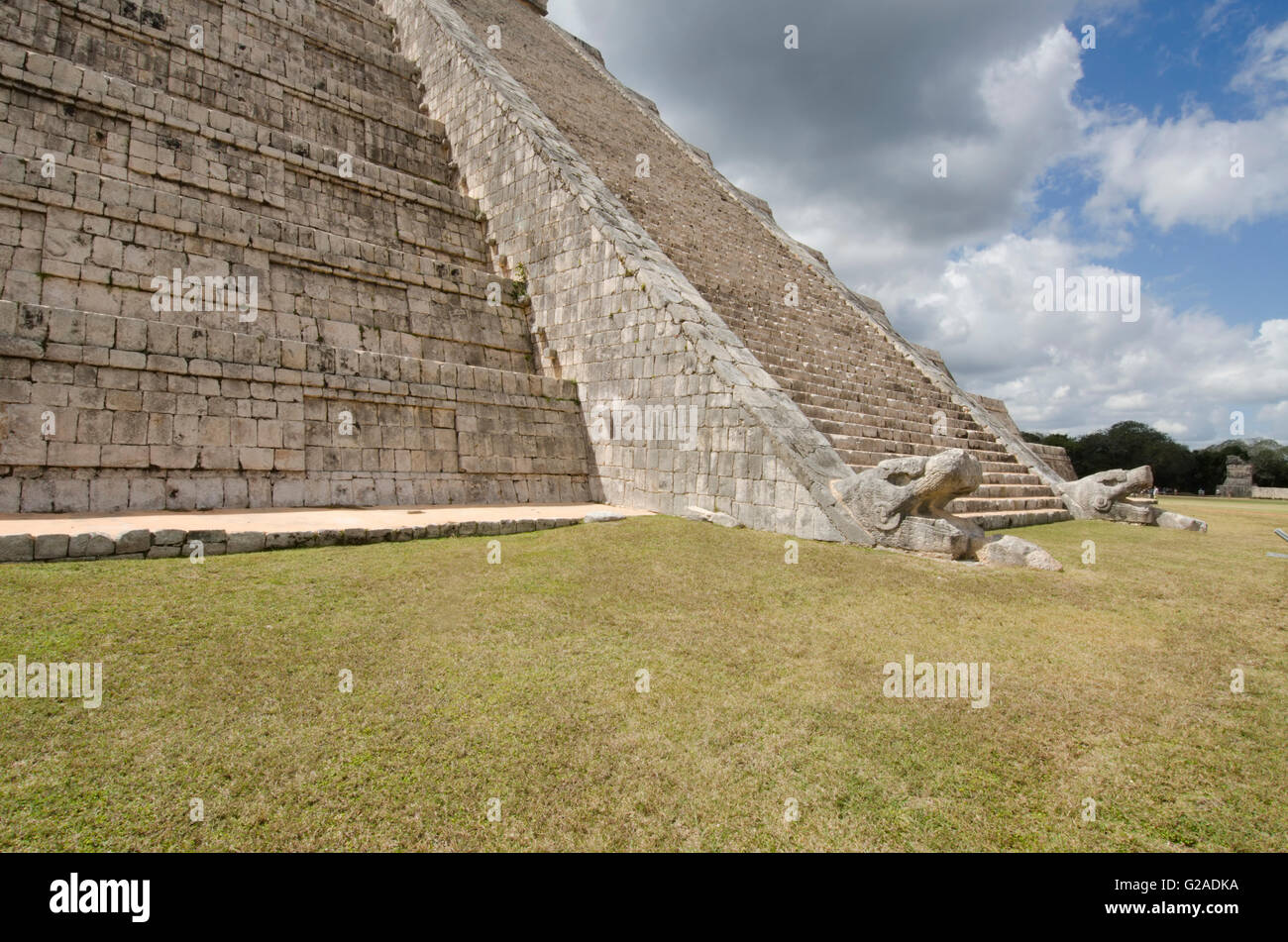Antica Piramide Maya di Kukulkan Foto Stock