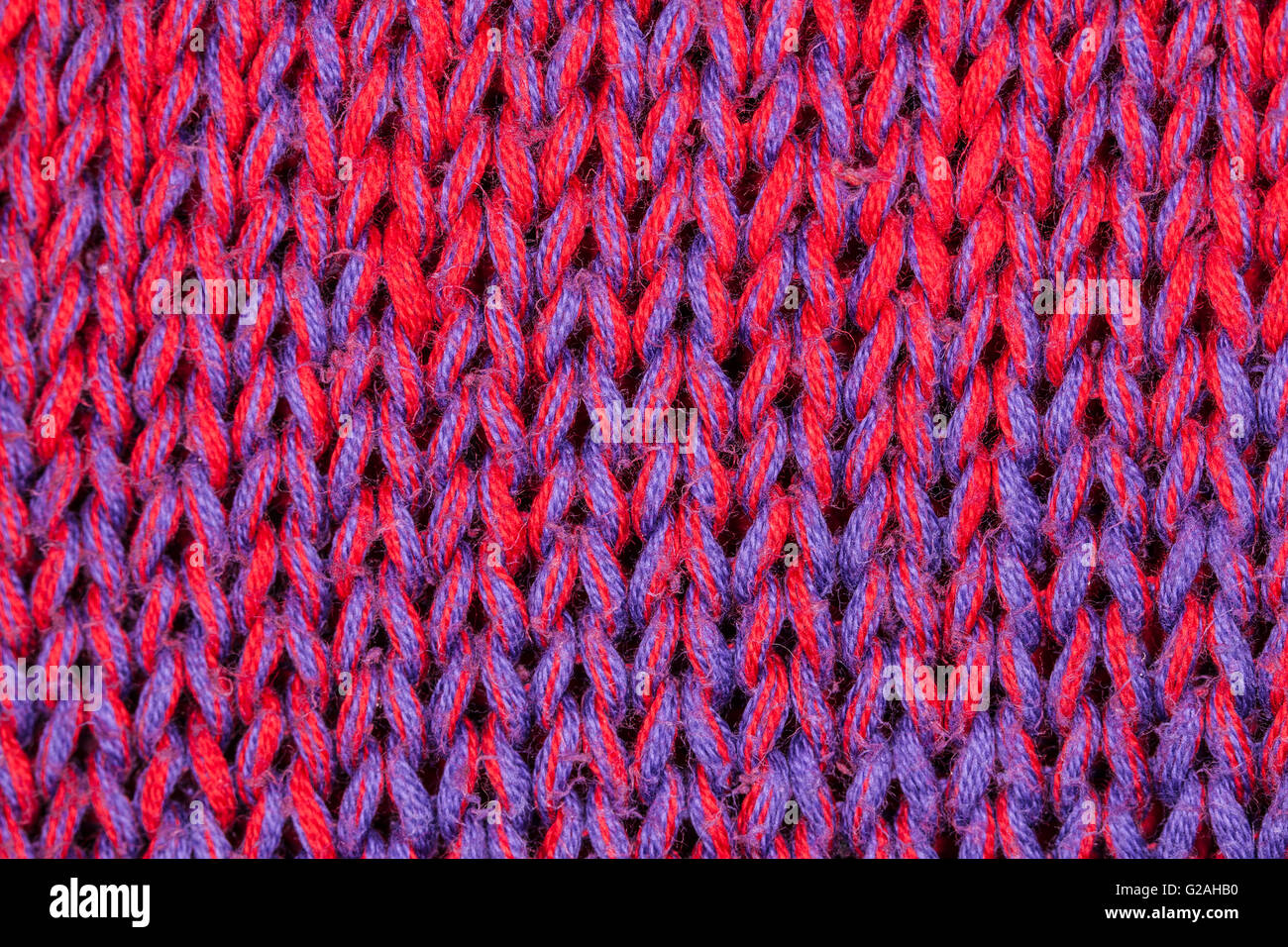 Il rosso e il blu delle fibre Foto Stock