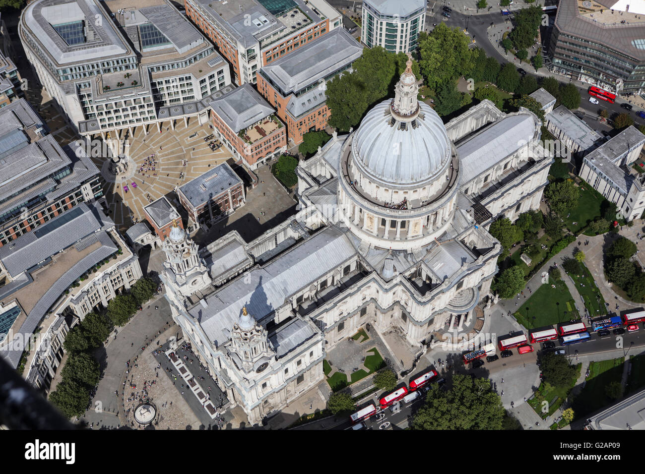 Una veduta aerea della Cattedrale di St Paul, Londra Foto Stock