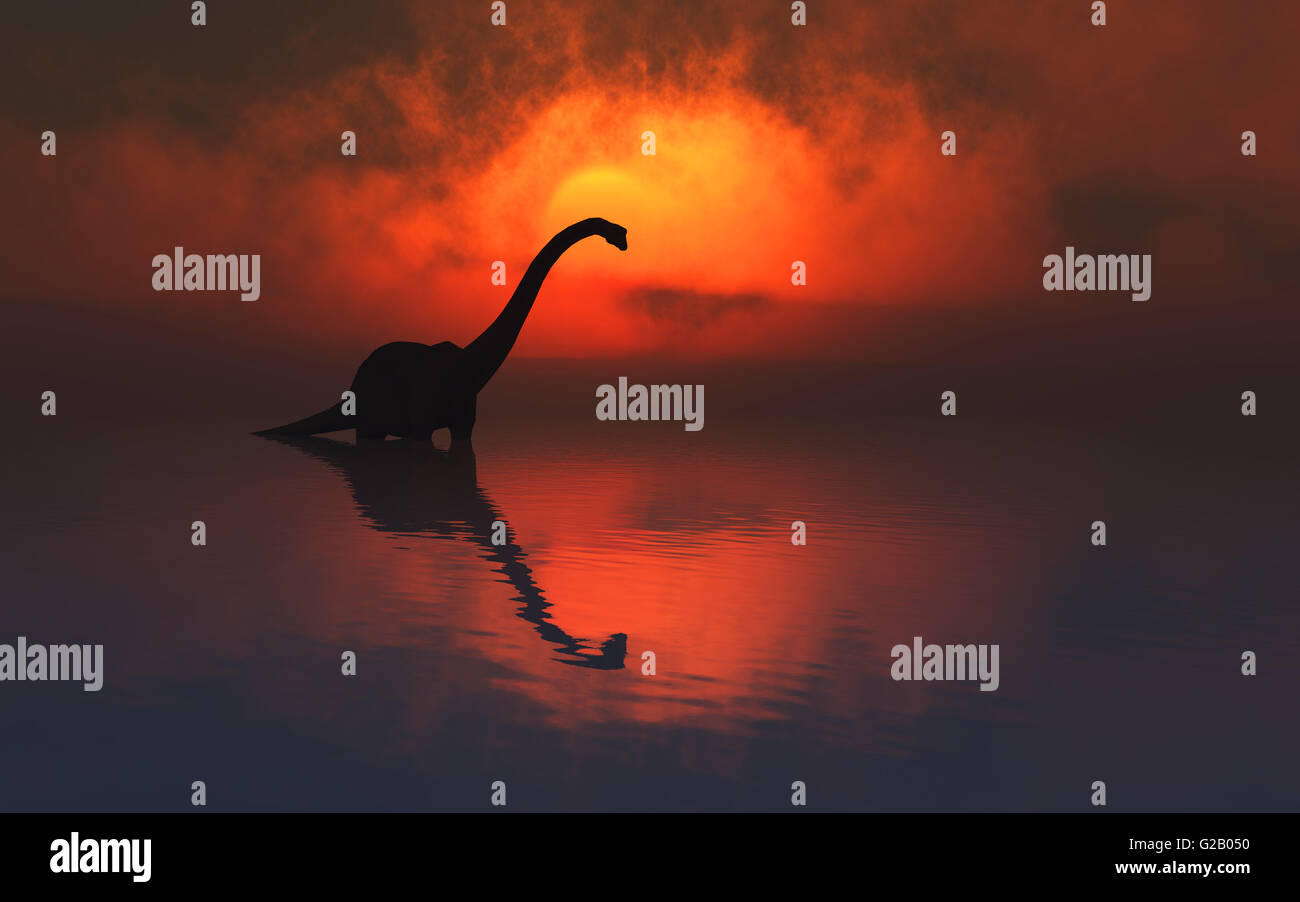L'alba dei dinosauri. Foto Stock