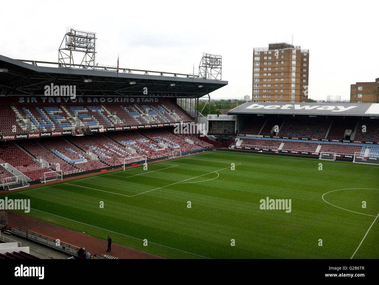Sir Trevor Brooking Stand Il Boleyn Ground, Upton Park West Ham, Londra Foto Stock