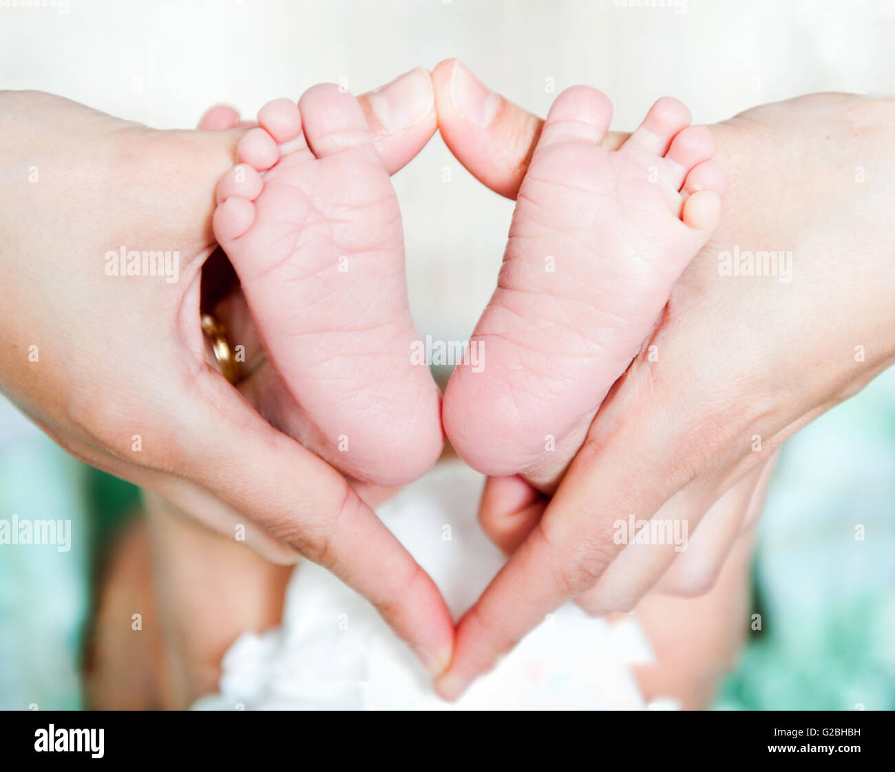 Gambe bab neonato Foto Stock