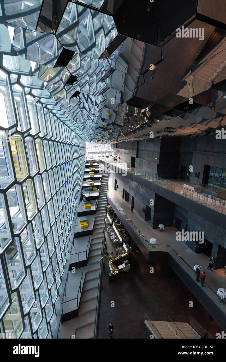 Harpa, Concert Hall e il centro conferenze, Reykjavik, Islanda Foto Stock