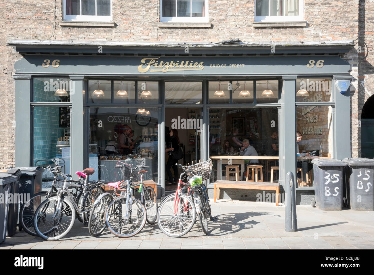 Il nuovo Fitzbillies cafe e ristorante in Bridge Street Cambridge Regno Unito Foto Stock