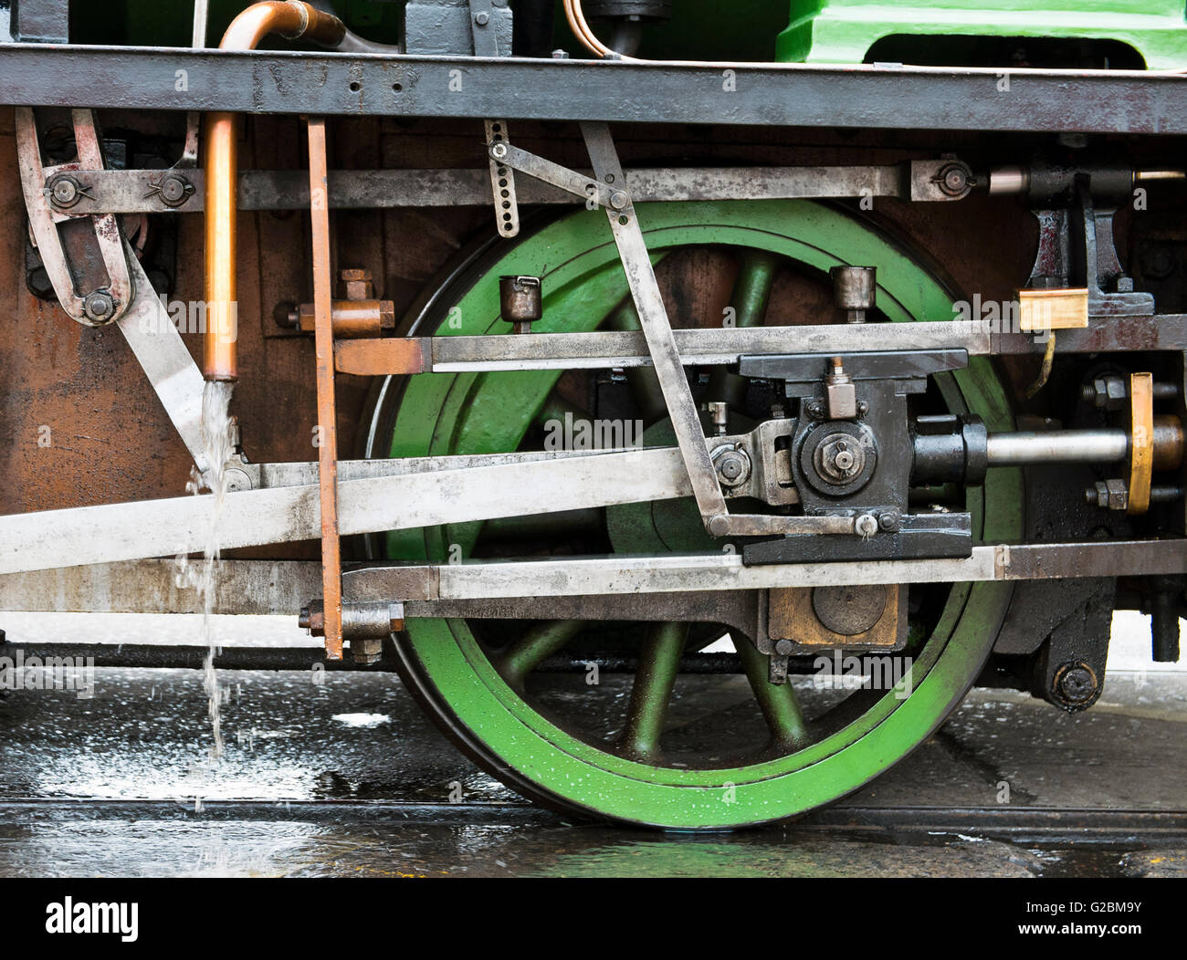 Treno a vapore che ruota, il porto di Bristol ferroviarie, M Shed, Bristol, Regno Unito Foto Stock