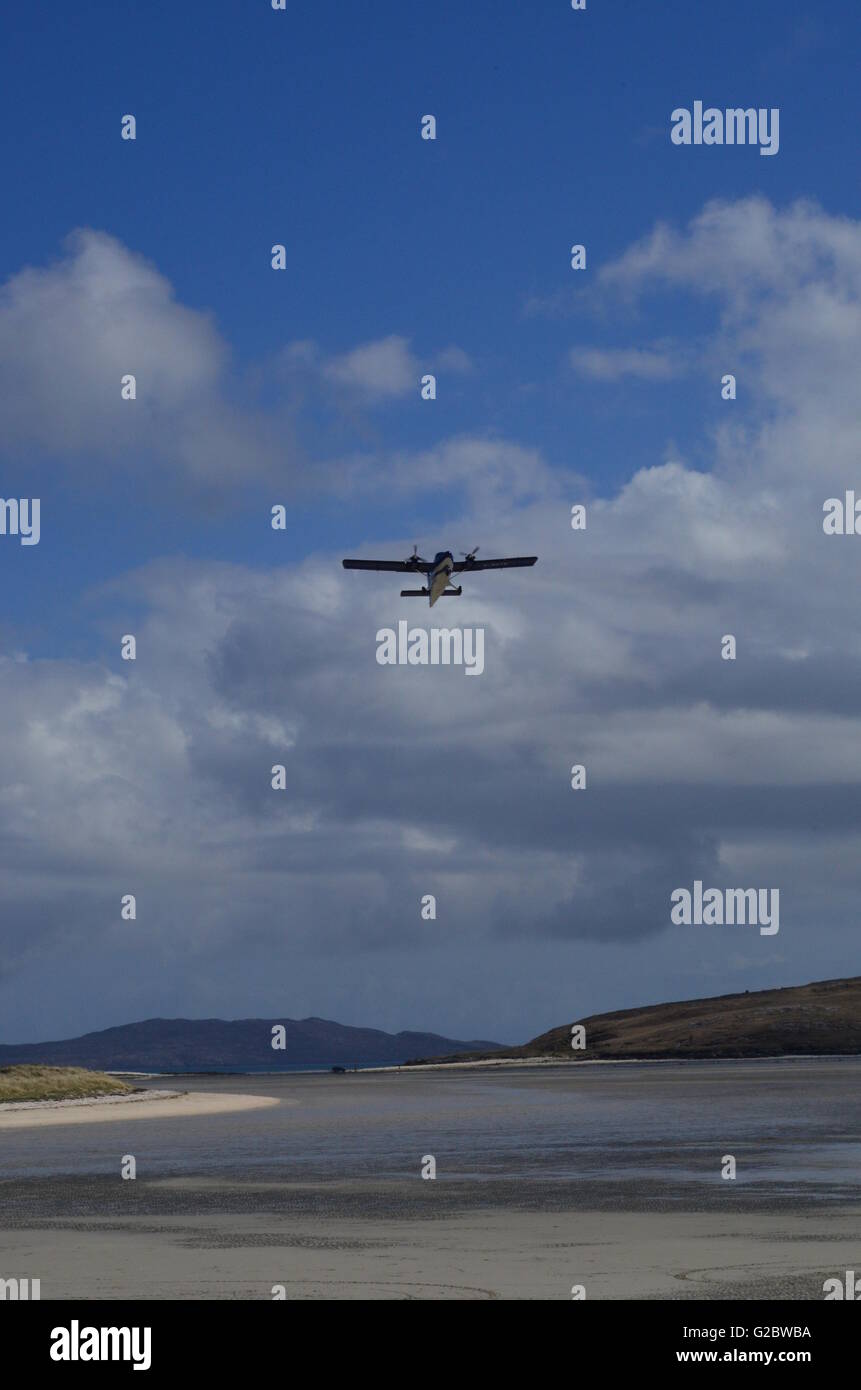 Barra Aeroporto Ebridi Esterne della Scozia Foto Stock