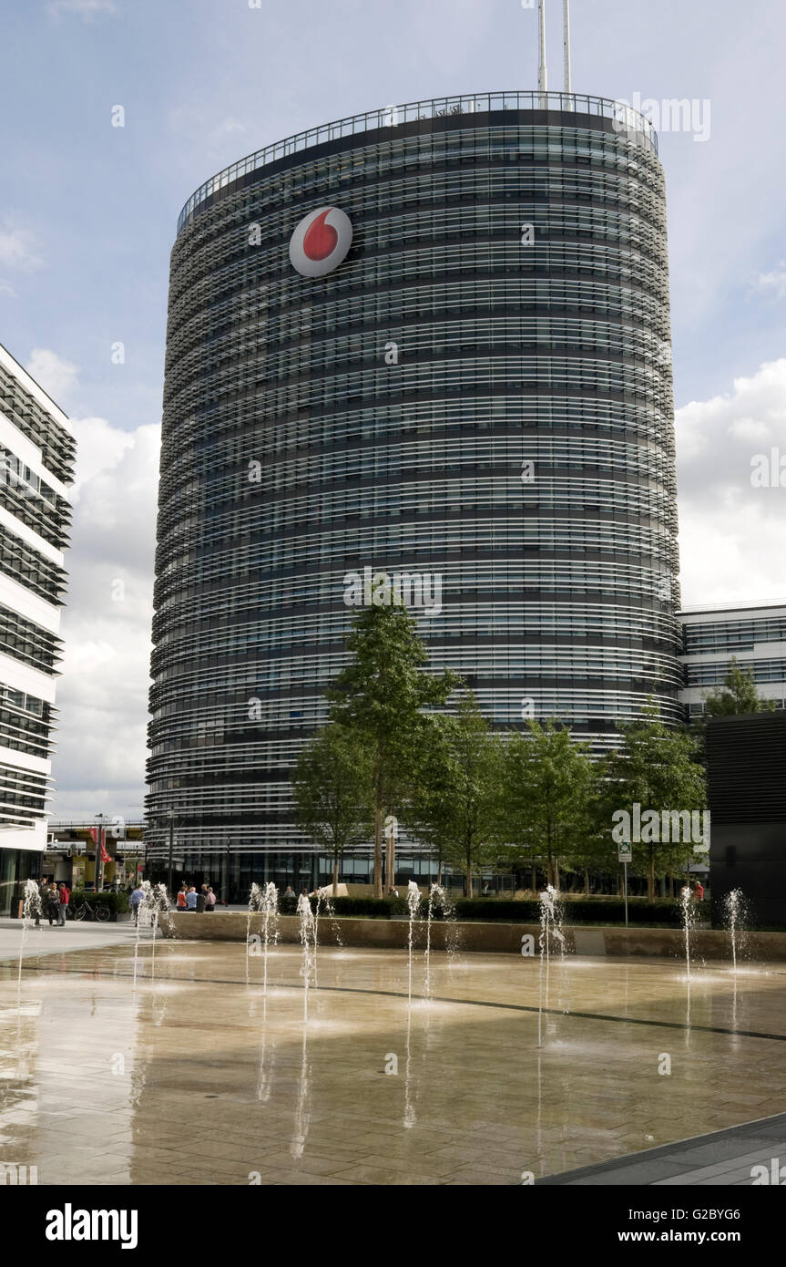 Il nuovo quartier generale di Vodafone, Heerdt, Düsseldorf, Renania, Renania settentrionale-Vestfalia, Germania Foto Stock