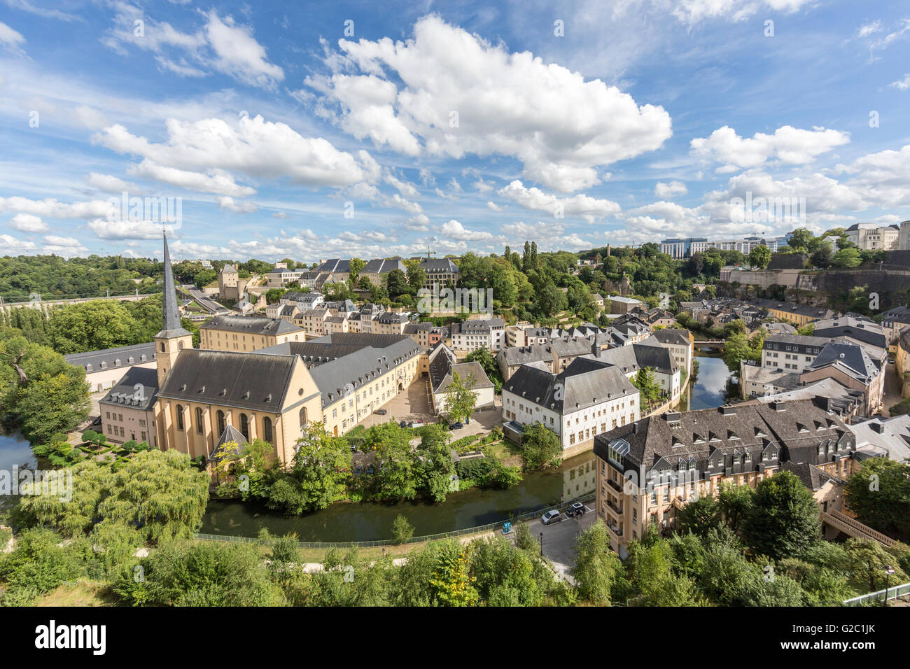 Vista sulla città capitale, Lussemburgo Foto Stock
