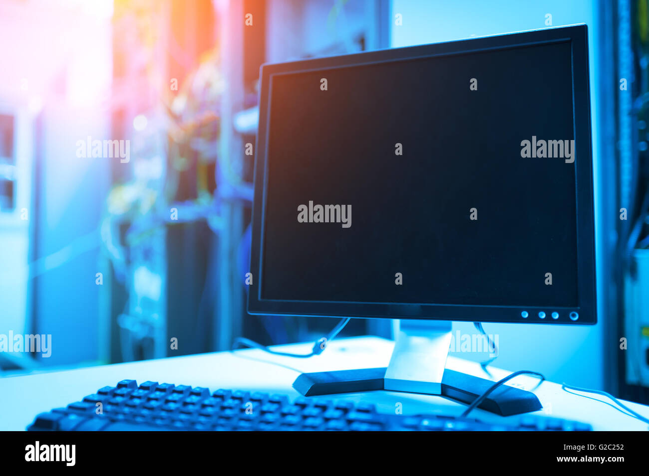 I server di rete in sala dati camera interna . Foto Stock