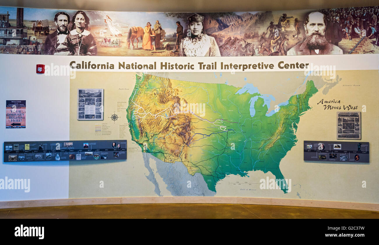 Nevada, Elko, California Trail Interpretive Center Foto Stock