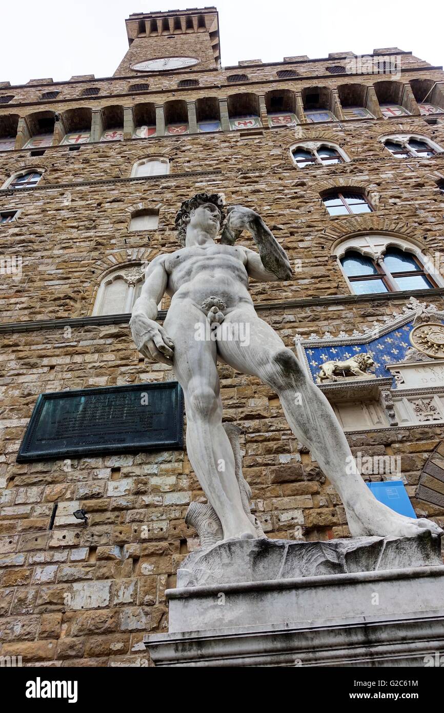 Palazzo Vecchio a Firenze Foto Stock