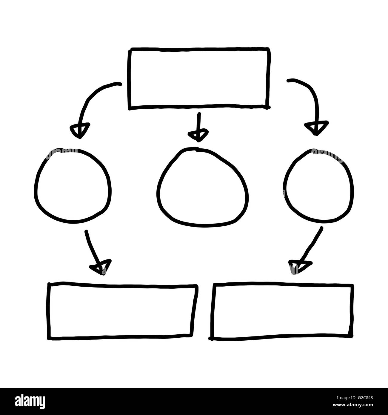 Disegnata a mano simbolo del vuoto forme geometriche graphics per il concetto ideale in applicazioni di business,è possibile inserire i dati in esso. Foto Stock