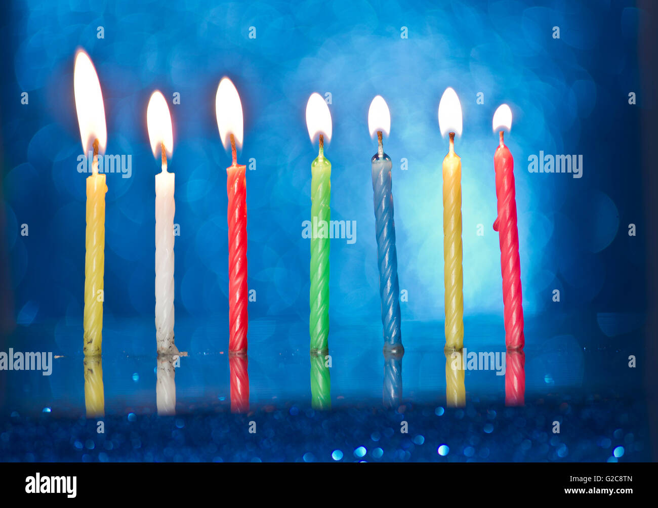 Candele di compleanno Foto Stock
