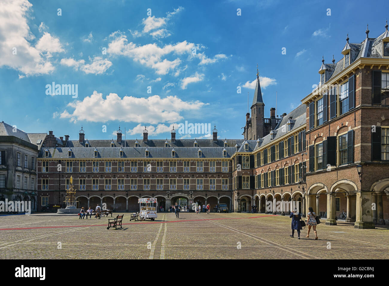 Het Binnenhof all'Aia, nei Paesi Bassi il governo olandese center Foto Stock