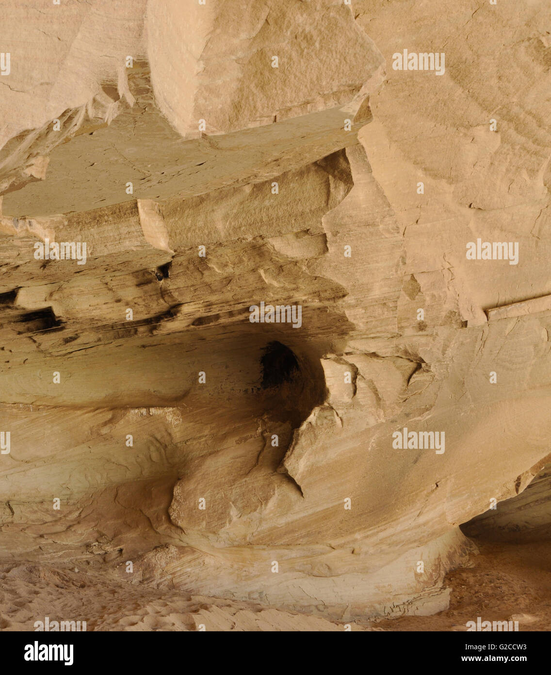 Dettaglio della parte interna di una formazione di roccia nel deserto dello Utah Foto Stock