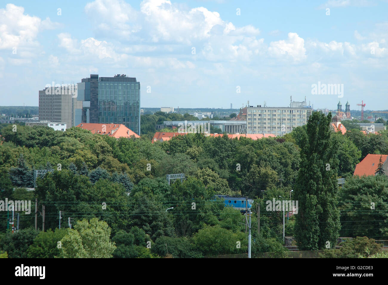 Vista della città di Poznan in Polonia Foto Stock